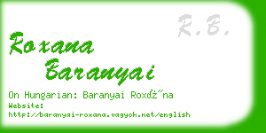 roxana baranyai business card